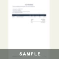 Small obscured sample of the digital invoice